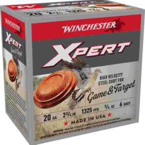 Winchester Xpert Steel Shotshells 20 ga 2-3/4" 3/4 oz 1325 fps #6 25/ct