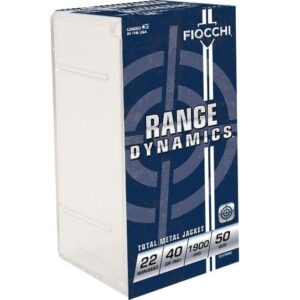 Fiocchi Range Dynamics Rimfire Ammunition .22 WMR 40 gr. TMJ 1900 fps 50/ct